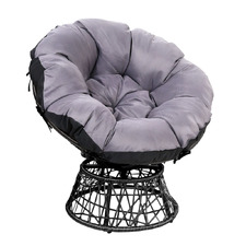 Adriel Outdoor Papasan Swivel Chair