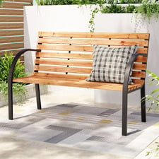 2 Seater Caius Fir Wood Outdoor Bench