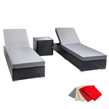 3 Piece Bilbao Outdoor PE Rattan Lounge Set