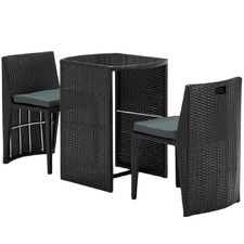 2 Seater PE Wicker Outdoor Table & Chair Set
