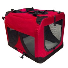 Large Pet Dog Soft Crate Red