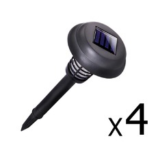 LED Solar Powered Bug Zapper Garden Lights (Set of 4)