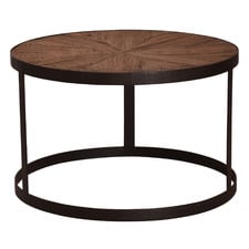 Lethia Round Reclaimed Oak Wood Coffee Table