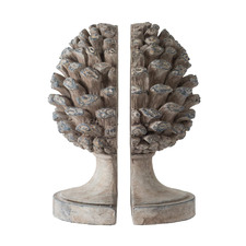 Faux Pine Cone Bookends