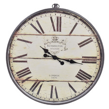68cm Travie Distressed Iron Wall Clock