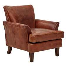 Austin Aged Cowhide Leather Armchair