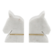 Horse Marble Bookends (Set of 2)