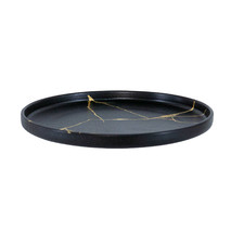 Black Lerew 21cm Porcelain Side Plate