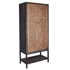 Seraphiel Oak Wood & Iron Cabinet