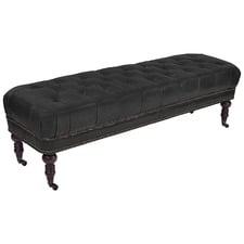 Remiel Aged 3 Seater Cowhide Bench