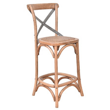 66cm Kala Reclaimed Oak Wood Counter Stool