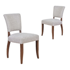 (Set of 2) Klemen Linen Dining Chairs