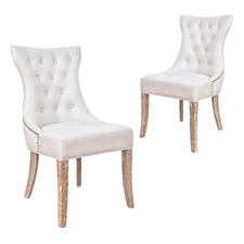 Angeni Cowhide Leather Dining Chairs (Set of 2)