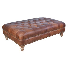 Manus Cowhide Leather Ottoman