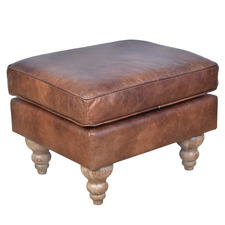 Venigni Cowhide Leather Ottoman