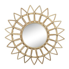 Sunflower Arista Rattan Wall Mirror