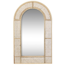 Toby Arched Rattan Wall Mirror