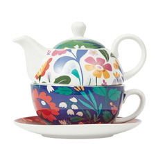 3 Piece Floral 350ml Tea For One Set