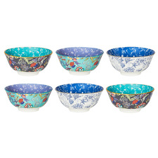 6 Piece Floral Chintz 15.5cm Porcelain Soup Bowl Set