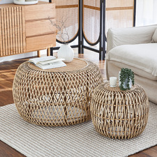 2 Piece Havana Rattan Coffee Table Set