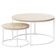 2 Piece Derek Round Nesting Coffee Table Set