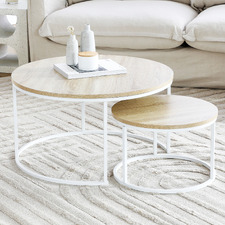 2 Piece Derek Round Nesting Coffee Table Set