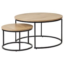 2 Piece Sonoma Round Nesting Coffee Table Set