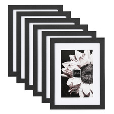 Black Calla Wood Photo Frames (Set of 6)