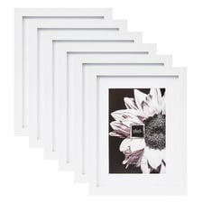 White Calla Wood Photo Frames (Set of 6)