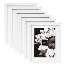 White Calla Wood Photo Frames (Set of 6)