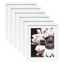 White Calla Wood Photo Frames (Set of 6)