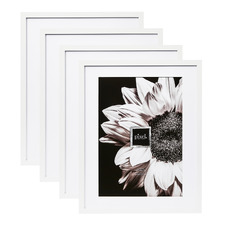 White Calla Wood Photo Frames (Set of 4)