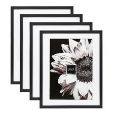 Black Calla Wood Photo Frames (Set of 4)