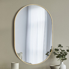 90cm Nova Oval Aluminium Wall Mirror