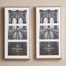 Amara 5 x 7" 3 Slot Collage Photo Frames (Set of 2)