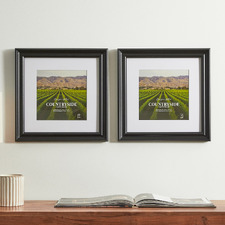 Black Gareth Wood Photo Frames (Set of 2)