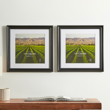 Black Gareth Wood Photo Frames (Set of 2)