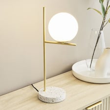 Zuri Iron Opal Glass Table Lamp
