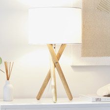 52cm Alira Rubberwood Table Lamp
