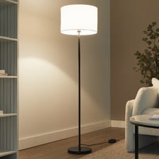Alioth Iron & Linen Floor Lamp
