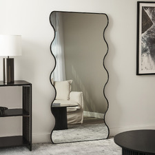 Black Cordelia Wavy Full Length Mirror