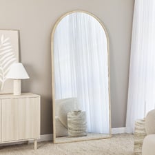 Cantus Arched Oak Wood Full Length Mirror