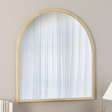 Avisala Arched Oak Wood Wall Mirror