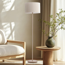 Kyran Beige Iron Floor Lamp