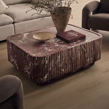 Seraphina Rectangular Marble-Look Coffee Table