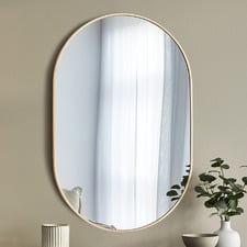 90cm Nova Oval Aluminium Wall Mirror