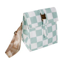 Sage Check Insulated Lunch Bag