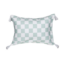Sage Check Inflatable Beach Pillow