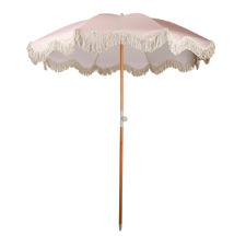 2m Blush Palm Canvas Beach Umbrella