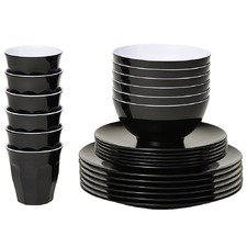 24 Piece Classic Melamine Dinner Set
